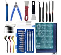 BUERPINKING 3D Printer Accessories, Deburring 3D Print, 42 Pieces 3D Printer Accessories with Nozzle Cleaning Set, Deburring, Pliers, 3D Printer for Cleaning Maintenance