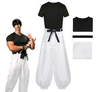 BUERPINKING Anime Cosplay Costume, Carnival Performance Outfits, Anime Costume for Women and Men, Halloween Carnival (Black/White, XL)