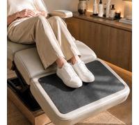 BUERPINKING Hygienic Footrest for Massage & Cosmetic Beds, PU Leather Hygiene Pad, Lounger Cover, Foldable Waterproof Cushion, Pedicure Foot Rest for Studio, Practice Household (Black)