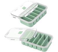 BUERPINKING Soup Freezer Containers, Silicone Freezer Tray with Lid, Reusable Meal Prep Containers Stackable for Food, Storing Broth Sauce Yoghurt, Soup Ice Cube Trays
