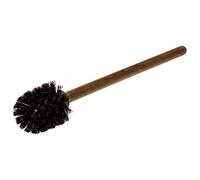 Bürstenhaus Redecker Toilet Brush with Round Thermowood Handle and Black Nylon Bristles