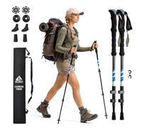 BUERTS Carbon Fiber Hiking Poles, Lightweight & Durable Walking Sticks for Hiking, Camping, Trekking, Suitable for Men Women Beginners & Professionals (BLUE)