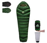 BUERTS Down Sleeping Bag Winter All-Season Sleeping Bag Outdoor Suitable for Adults and Children Outdoor Camping Hiking with Compression Bag. (-5℃, Green)