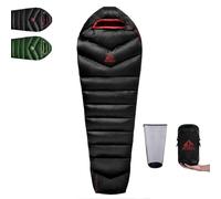 BUERTS Down Sleeping Bag Winter All-Season Sleeping Bag Outdoor Suitable for Adults and Children Outdoor Camping Hiking with Compression Bag（-5℃ Black）