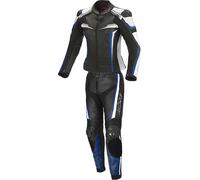 Büse Mille Two Piece Ladies Motorcycle Leather Suit, black/blue, size 40