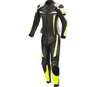 Büse Mille, leather suit 2pcs. women 40 Black/White/Neon-Yellow