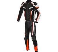 Büse Mille Two Piece Motorcycle Leather Suit, black-white-orange, size 46 for Men