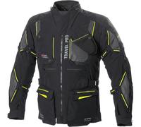 Büse Travel Pro, textile jacket waterproof 62 Black/Neon-Yellow