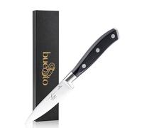 BUESTO Paring Knife Small 3.5 Inch - Ultra Sharp Japanese Fruit Knife, Small Kitchen Knife for Slicing Vegetables & Garnishes - High Carbon, Ergonomic Peeling Knife Gift Box for Home & Restaurant