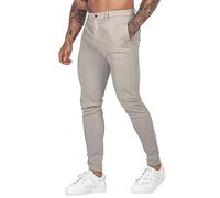Buetory Men's Slim Fit Expandable Waist Skinny Suit Pants, Casual Business Work Office Golf Pants, Khaki