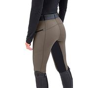 Buetory Women's Horse Riding Pants Breeches Exercise High Waist Sports Riding Gym Yoga Leggings Equestrian Trousers Coffee, M