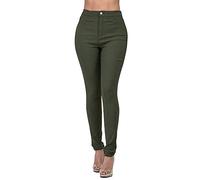 Buetory Womens Plus Size Stretch Jeggings with Pockets High Wasit Pull-On Stretchy Slim Fit Skinny Jeans Pencil Denim Pants(Green,XX-Large)
