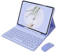 Bueuwe Keyboard Case for iPad Air 6 11 Inch 2024,iPad Air 5th/4th Gen 2022/2020 10.9 Inch -Detachable Keyboard Case with Pencil Holder,Purple