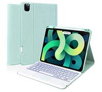 Bueuwe Keyboard Case for iPad Pro 2022 11 Inch (4th Gen), Air 5th 4th Gen 2022/2020, Pro 11 1st/2nd/3rd 2018/2020/2021, QWERTZ German, Illuminated Keyboard with Touchpad, Pen Holder, Green