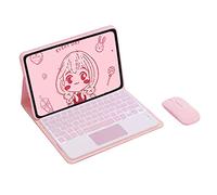 Bueuwe Keyboard Case for Lenovo Tab P11 Plus 2021 / Tab P11 2020 11 Inch TB-J616F TB-J616X TB-J606F TB-J606X, 7 Color Backlit, Detachable Bluetooth Keyboard with Touchpad,Pink