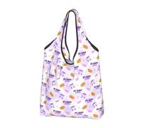 Buewutiry 3 PCS Large Tote Bag for Women - Lightweight pi day happy Reusable Grocery Bags Foldable, Shopping Bags for Groceries, Cloth Bags Work Beach Travel with Handles