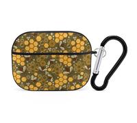 Buewutiry Compatible with Airpods Pro 2nd Generation Case Cover - Bees and Honeycombs Case Compatible with Airpods Pro Case Cover, Cute Case Compatible with Airpods Pro 2 Case