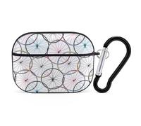 Buewutiry Compatible with Airpods Pro 2nd Generation Case Cover - Bike Wheel Pattern Red Case Compatible with Airpods Pro Case Cover, Cute Case Compatible with Airpods Pro 2 Case