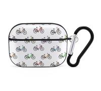 Buewutiry Compatible with Airpods Pro 2nd Generation Case Cover - Colorful Bicycle Pattern Case Compatible with Airpods Pro Case Cover, Cute Case Compatible with Airpods Pro 2 Case