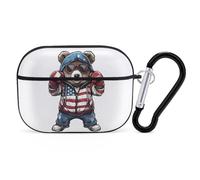 Buewutiry Compatible with Airpods Pro 2nd Generation Case Cover - Patriotic Boxing Bear Art Case Compatible with Airpods Pro Case Cover, Cute Case Compatible with Airpods Pro 2 Case