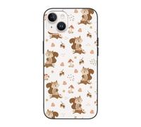 Buewutiry Compatible with iPhone 15 Plus case/14 Plus case Cute 6.7 Inch - Fall Squirrel Compatible with iPhone 15 Plus Phone case/14 Plus Phone case for Women Men White