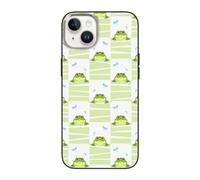 Buewutiry Compatible with iPhone 15 Plus case/14 Plus case Cute 6.7 Inch - Frogs and Dragonflies Compatible with iPhone 15 Plus Phone case/14 Plus Phone case for Women Men White