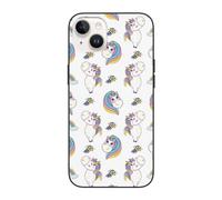 Buewutiry Compatible with iPhone 15 Plus case/14 Plus case Cute 6.7 Inch - Funny Kawaii Horses Dancing Compatible with iPhone 15 Plus Phone case/14 Plus Phone case for Women Men White