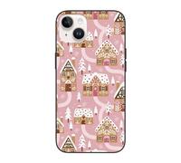 Buewutiry Compatible with iPhone 15 Plus case/14 Plus case Cute 6.7 Inch - Gingerbread Houses Pink Wonderland Compatible with iPhone 15 Plus Phone case/14 Plus Phone case for Women Men