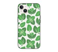 Buewutiry Compatible with iPhone 15 Plus case/14 Plus case Cute 6.7 Inch - Green Leaves Compatible with iPhone 15 Plus Phone case/14 Plus Phone case for Women Men
