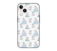 Buewutiry Compatible with iPhone 15 Plus case/14 Plus case Cute 6.7 Inch - Playful Polar Bear Pals Compatible with iPhone 15 Plus Phone case/14 Plus Phone case for Women Men