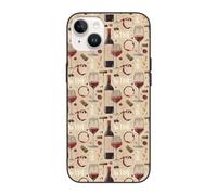 Buewutiry Compatible with iPhone 15 Plus case/14 Plus case Cute 6.7 Inch - Wine Glasses Compatible with iPhone 15 Plus Phone case/14 Plus Phone case for Women Men