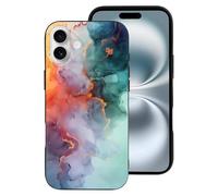 Buewutiry Compatible with iPhone 16 Plus Case Cute - Soft Colorful Abstract Waves Silicone Case Compatible with iPhone 16 Plus Phone Case for Women Men