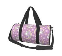 Buewutiry Large Duffle Bag for Travel - Cute Magic Horse Gym Bag for Women Men, Foldable Travel Bags for Women Men with Zippered Multiple Pockets