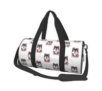 Buewutiry Large Duffle Bag for Travel - Cute Vampire Husky Dog Funny Gym Bag for Women Men, Foldable Travel Bags for Women Men with Zippered Multiple Pockets