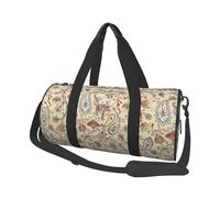 Buewutiry Large Duffle Bag for Travel - Eastern Style Paisley Gym Bag for Women Men, Foldable Travel Bags for Women Men with Zippered Multiple Pockets