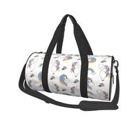 Buewutiry Large Duffle Bag for Travel - Funny Kawaii Horses Dancing Gym Bag for Women Men, Foldable Travel Bags for Women Men with Zippered Multiple Pockets