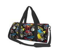 Buewutiry Large Duffle Bag for Travel - Monster Car Gym Bag for Women Men, Foldable Travel Bags for Women Men with Zippered Multiple Pockets