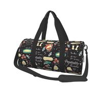 Buewutiry Large Duffle Bag for Travel - Vegetable Quiche Gym Bag for Women Men, Foldable Travel Bags for Women Men with Zippered Multiple Pockets