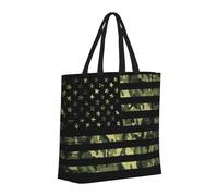 Buewutiry Large Tote Bag For Women - Reusable The Tote Bag With Zipper, Beach Bags For Women, American Flag Camo Mom Bag For Mom Suitable For Hospital Beach Travel Shopping