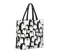 Buewutiry Large Tote Bag For Women - Reusable The Tote Bag With Zipper, Beach Bags For Women, Cartoon penguin Mom Bag For Mom Suitable For Hospital Beach Travel Shopping