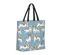 Buewutiry Large Tote Bag For Women - Reusable The Tote Bag With Zipper, Beach Bags For Women, Cute Dog Puppy Daisy Mom Bag For Mom Suitable For Hospital Beach Travel Shopping