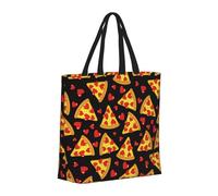 Buewutiry Large Tote Bag For Women - Reusable The Tote Bag With Zipper, Beach Bags For Women, Cute Love Pizza Mom Bag For Mom Suitable For Hospital Beach Travel Shopping