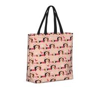 Buewutiry Large Tote Bag For Women - Reusable The Tote Bag With Zipper, Beach Bags For Women, Dachshund Dog Puppy No.1038 Mom Bag For Mom Suitable For Hospital Beach Travel Shopping