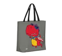 Buewutiry Large Tote Bag For Women - Reusable The Tote Bag With Zipper, Beach Bags For Women, Dinosaur Super Hero Cartoon Mom Bag For Mom Suitable For Hospital Beach Travel Shopping