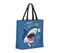 Buewutiry Large Tote Bag For Women - Reusable The Tote Bag With Zipper, Beach Bags For Women, Great White Shark Mom Bag For Mom Suitable For Hospital Beach Travel Shopping