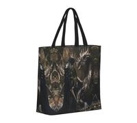 Buewutiry Large Tote Bag For Women - Reusable The Tote Bag With Zipper, Beach Bags For Women, Medieval Knight And Dragon Mom Bag For Mom Suitable For Hospital Beach Travel Shopping