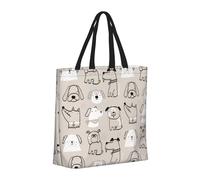 Buewutiry Large Tote Bag For Women - Reusable The Tote Bag With Zipper, Beach Bags For Women, Puppy print Mom Bag For Mom Suitable For Hospital Beach Travel Shopping