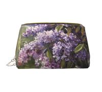 Buewutiry Large Travel Makeup Bag - Lilacs Teapot Scenic Painting Pvc Leather Portable Cosmetic Bags for Women with Zipper, Skincare Bag Makeup Pouch Toiletry Bag for Women