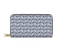 Buewutiry Leather Thin Slim Wallets for Women Men - Police Car Clutch Card Wallet for Women Men with Zipper