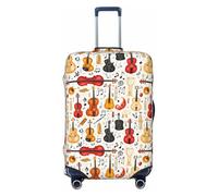 Buewutiry Luggage Cover - Vintage Cello 1 Print Travel Suitcase Covers For Luggage, High Elasticity Suit Case Cover Protector Fits 18-32 Inch, Black, 29-32